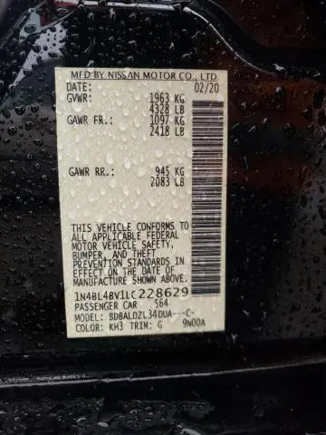 2020 NISSAN ALTIMA S  