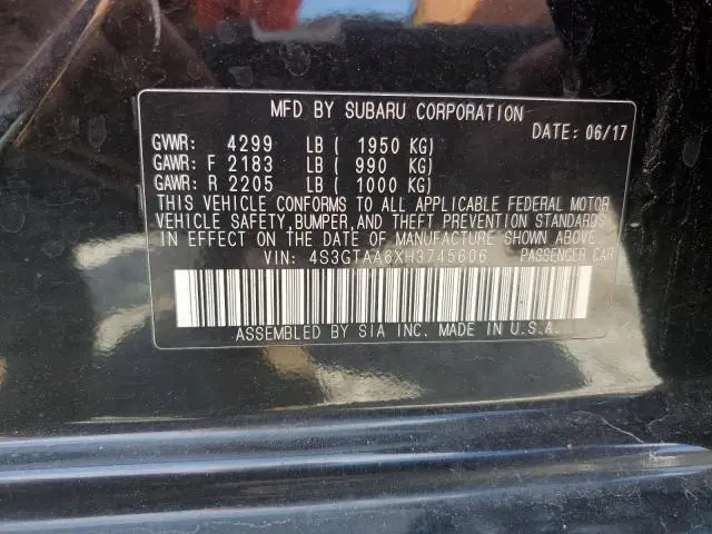 2017 SUBARU IMPREZA   