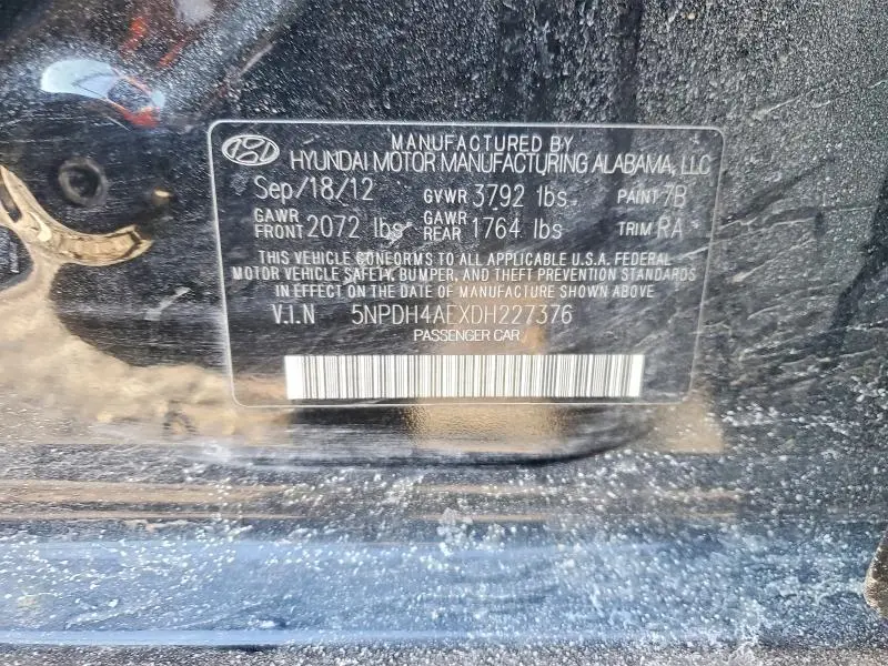 2013 HYUNDAI ELANTRA GLS  