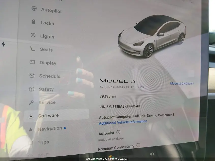 2019 TESLA MODEL 3 LONG RANGE/MID RANGE/STANDARD RANGE/STANDARD RANGE PLUS