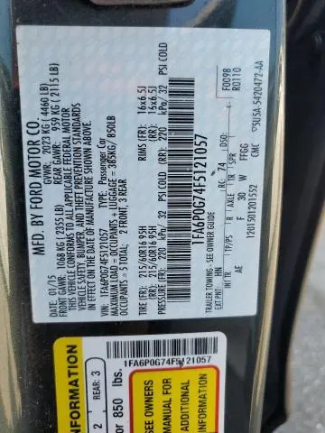 2015 FORD FUSION S  