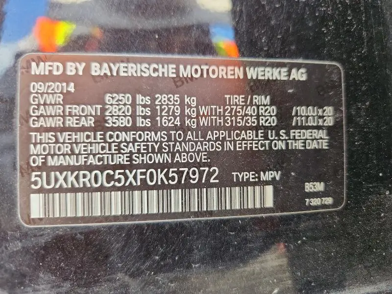 2015 BMW X5 XDRIVE35I  