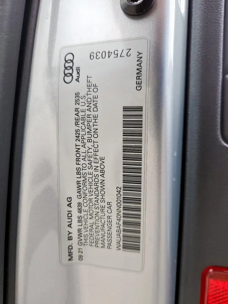 2022 AUDI A4 PREMIUM 40  