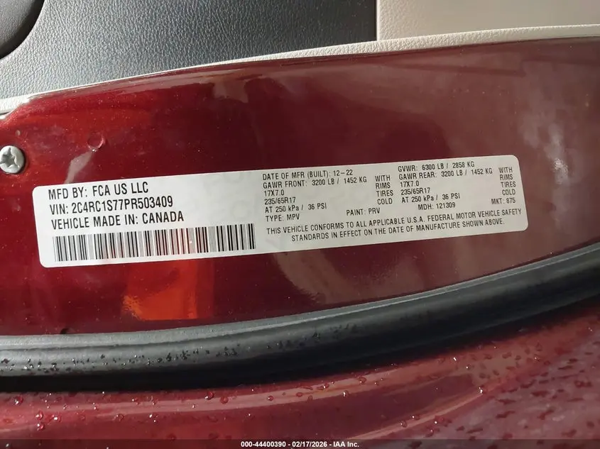 2023 CHRYSLER PACIFICA HYBRID LIMITED