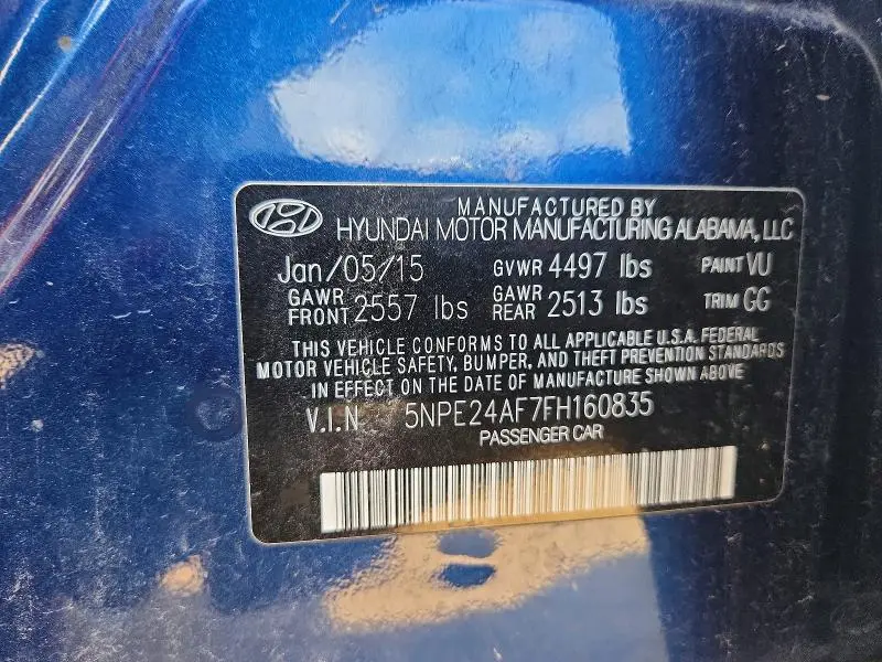 2015 HYUNDAI SONATA SE  