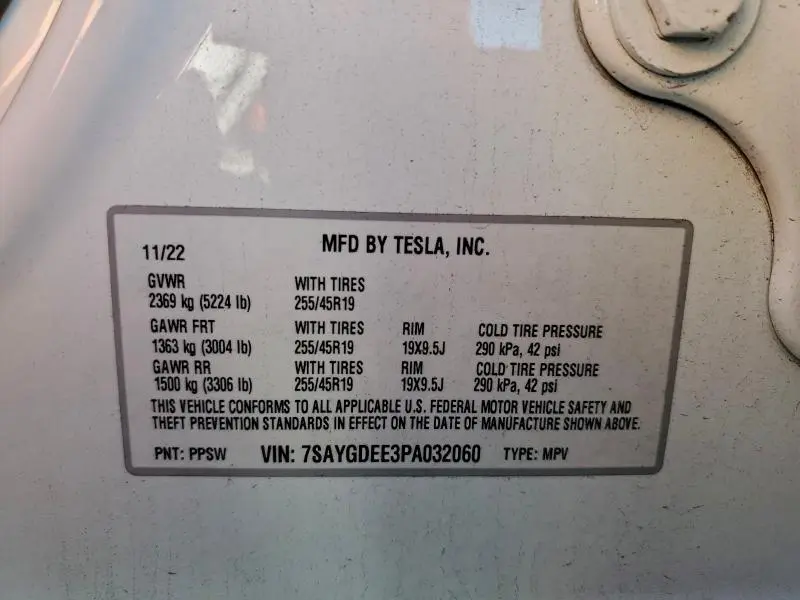 2023 TESLA MODEL Y   