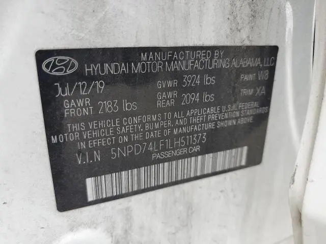 2020 HYUNDAI ELANTRA SE  