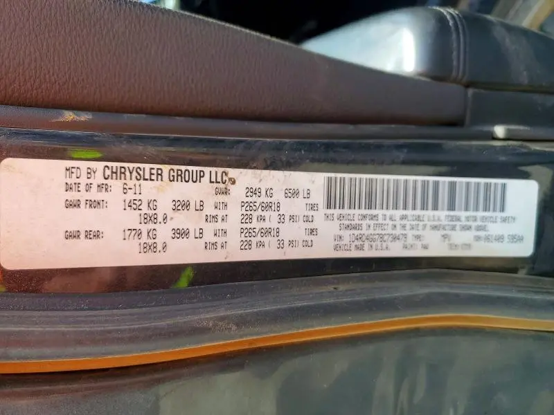 2011 DODGE DURANGO CREW  