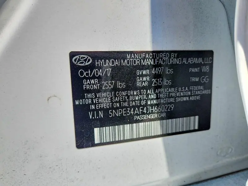 2018 HYUNDAI SONATA LIMITED  