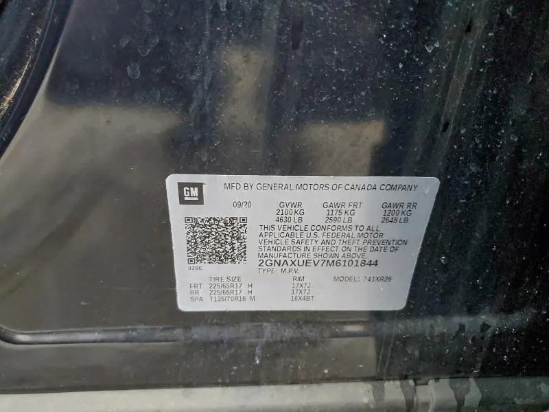 2021 CHEVROLET EQUINOX LT  