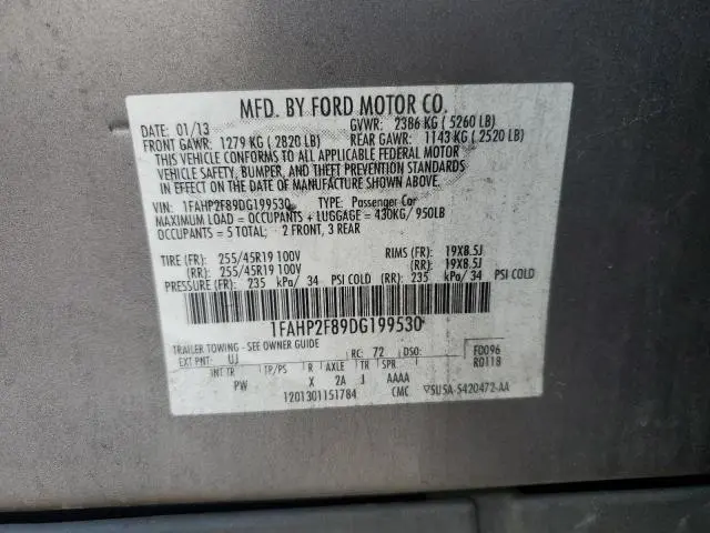 2013 FORD TAURUS LIMITED