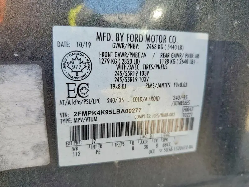 2020 FORD EDGE TITANIUM  