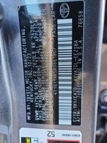 2024 TOYOTA CAMRY SE NIGHT SHADE  