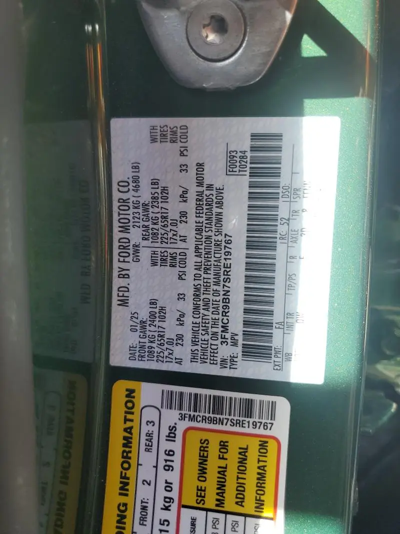 2025 FORD BRONCO SPORT BIG BEND  