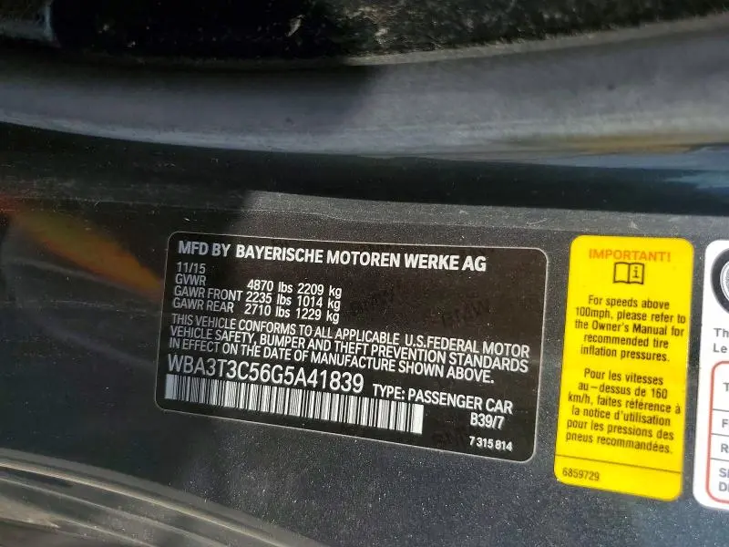 2016 BMW 435   