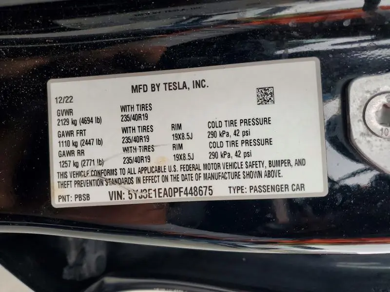2023 TESLA MODEL 3   