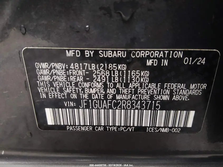 2024 SUBARU IMPREZA SPORT 5-DOOR