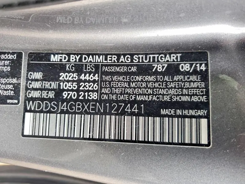 2014 MERCEDES-BENZ CLA 250 4MATIC  