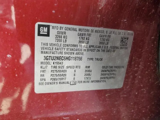 2017 GMC SIERRA K1500 SLT  
