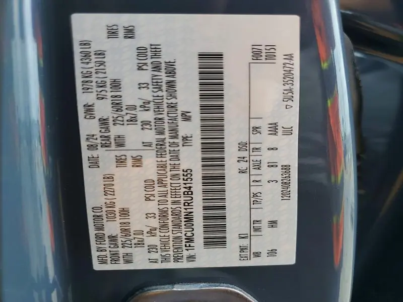2024 FORD ESCAPE ST LINE  