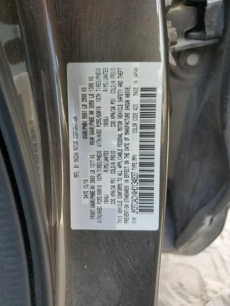 2017 MAZDA CX-9 TOURING  