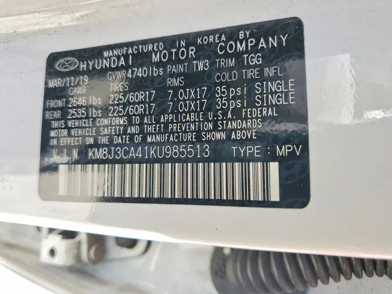 2019 HYUNDAI TUCSON VALUE  