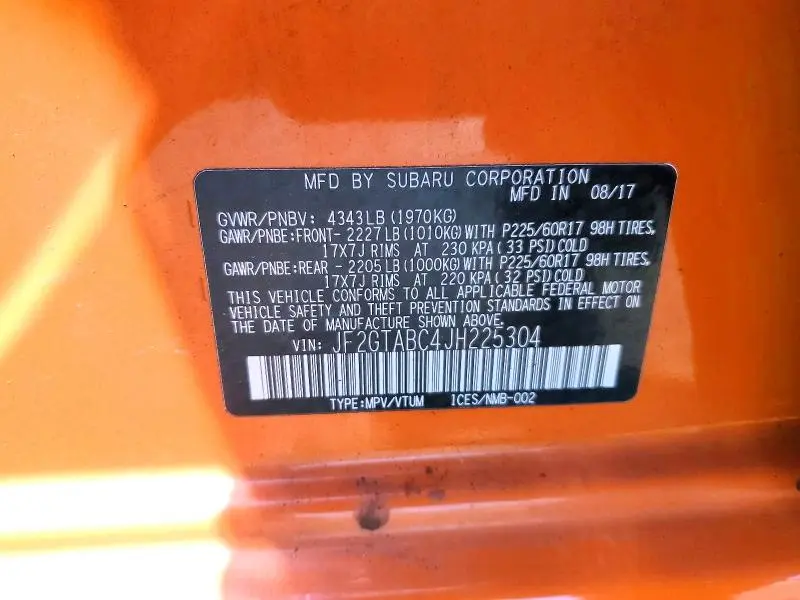 2018 SUBARU CROSSTREK PREMIUM  
