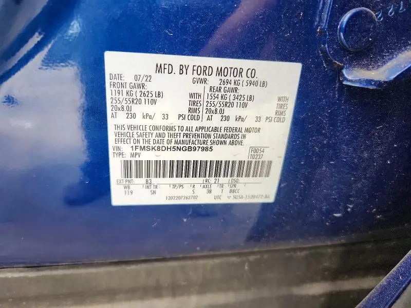 2022 FORD EXPLORER XLT  