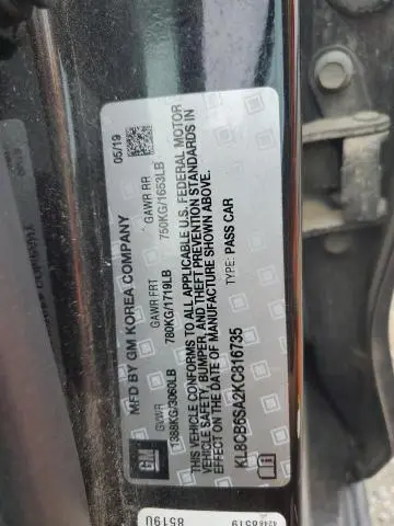 2019 CHEVROLET SPARK LS  