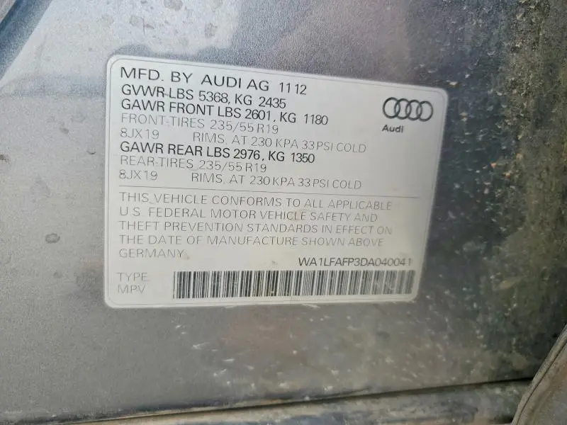 2013 AUDI Q5 PREMIUM PLUS  