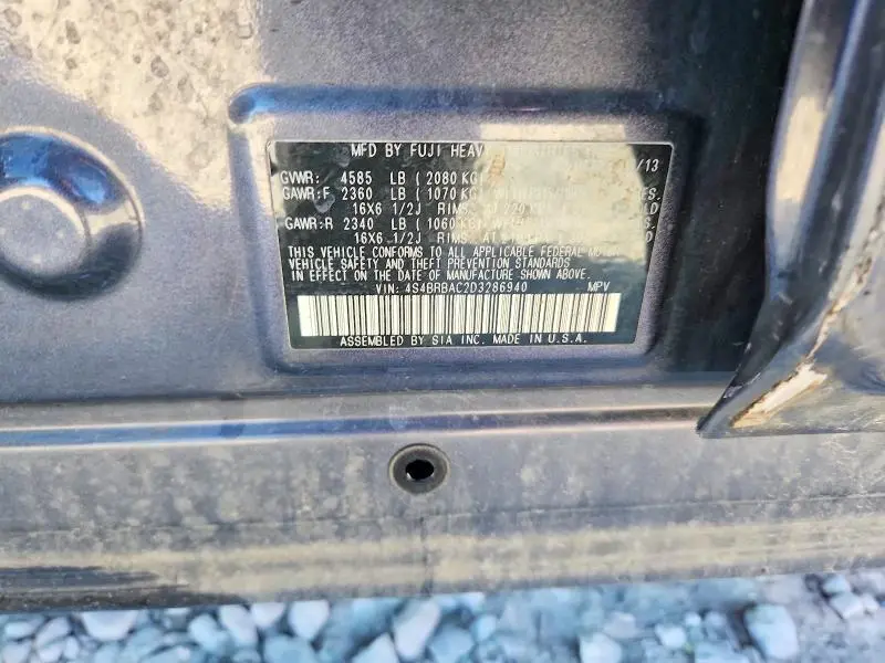 2013 SUBARU OUTBACK 2.5I  