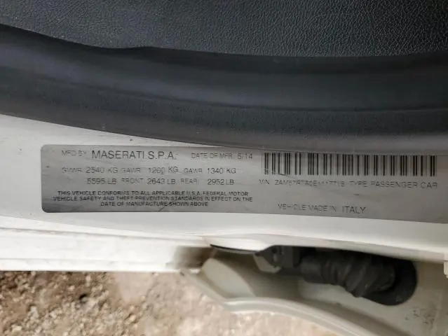 2014 MASERATI GHIBLI S  