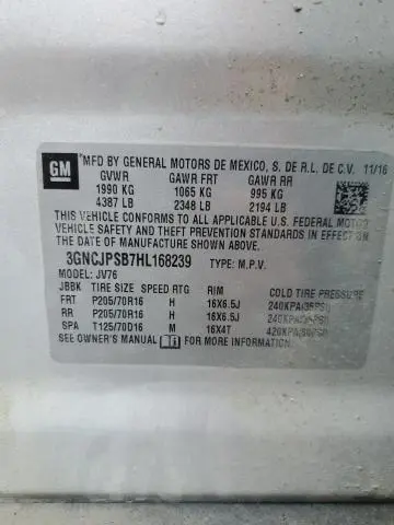 2017 CHEVROLET TRAX 1LT  