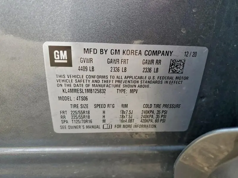 2021 BUICK ENCORE GX SELECT  