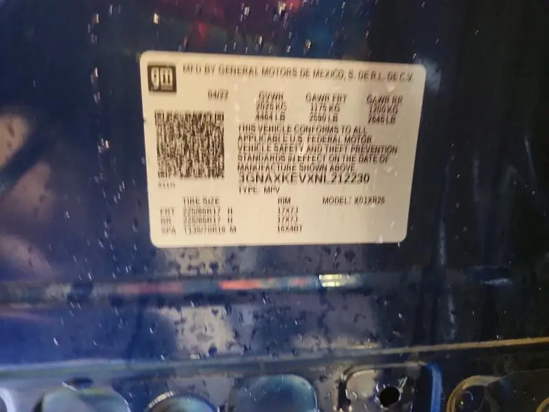 2022 CHEVROLET EQUINOX LT  