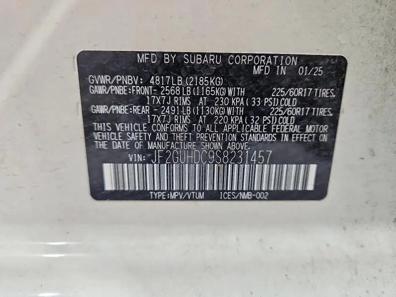 2025 SUBARU CROSSTREK PREMIUM  