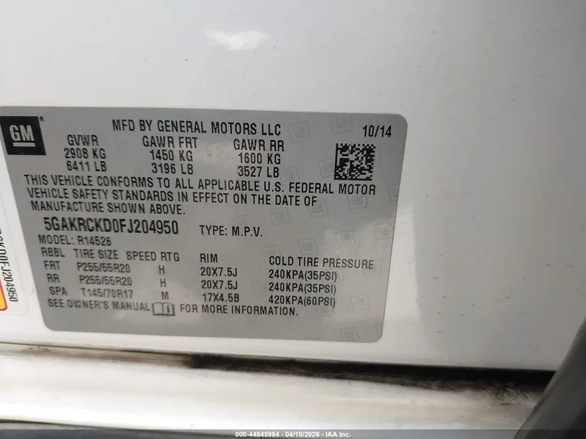 2015 BUICK ENCLAVE PREMIUM