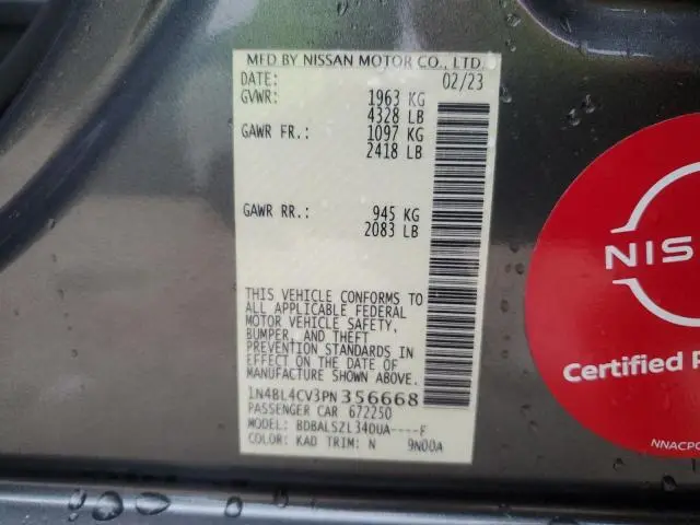 2023 NISSAN ALTIMA SR  