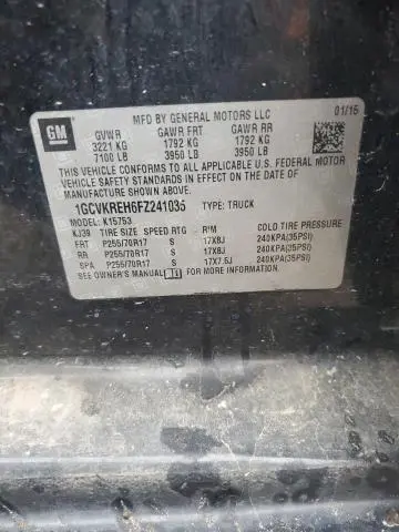 2015 CHEVROLET SILVERADO K1500 LT  