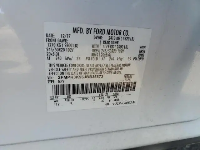 2018 FORD EDGE TITANIUM  