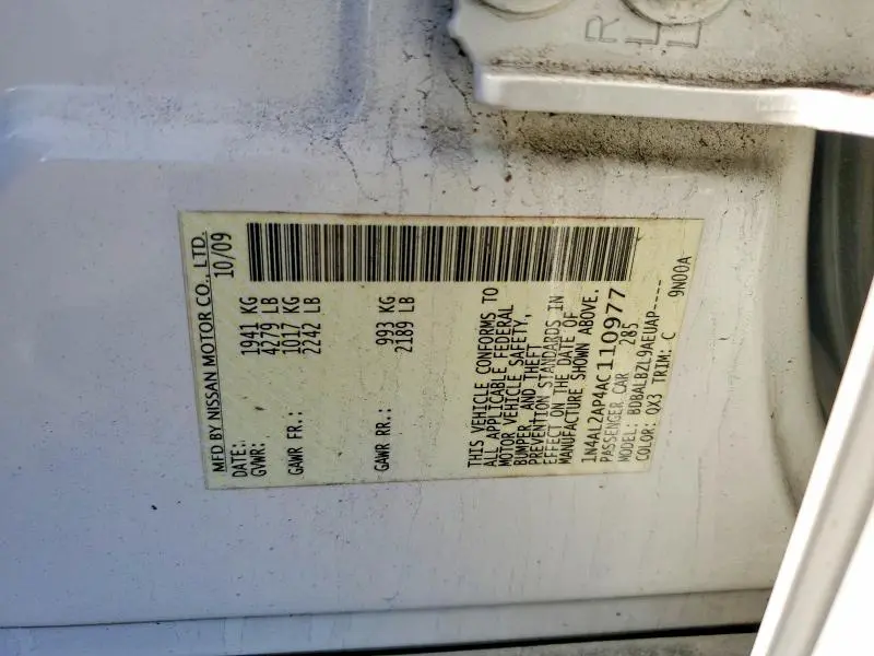 2010 NISSAN ALTIMA 2.5  