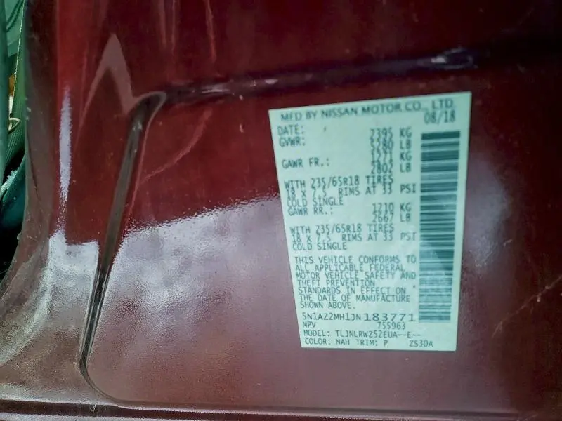 2018 NISSAN MURANO S  