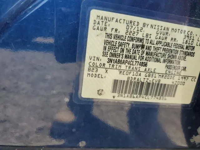 2012 NISSAN SENTRA 2.0  