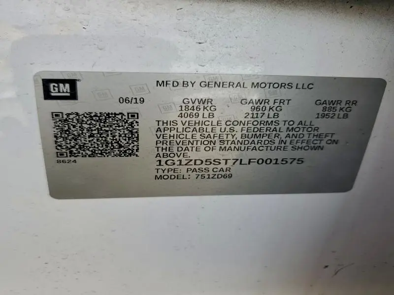 2020 CHEVROLET MALIBU LT  