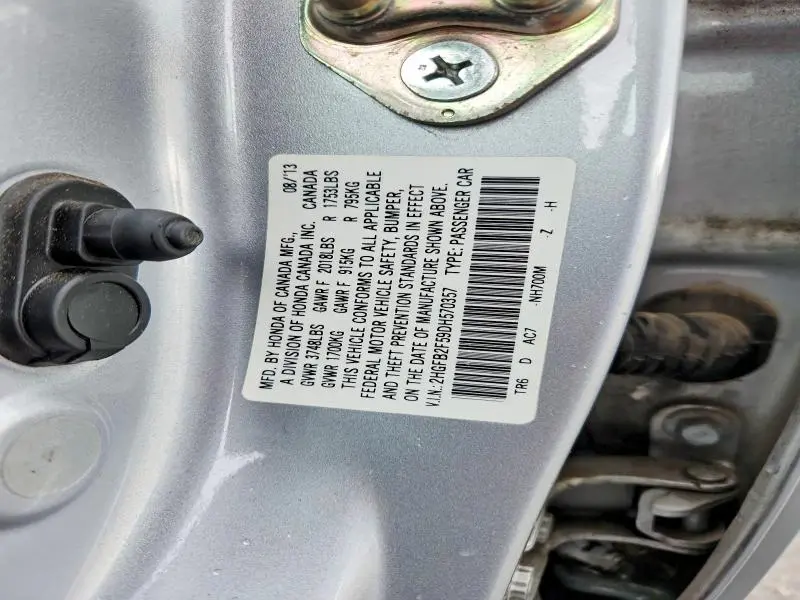 2013 HONDA CIVIC LX  