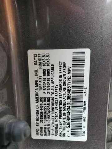 2013 HONDA CR-V LX  