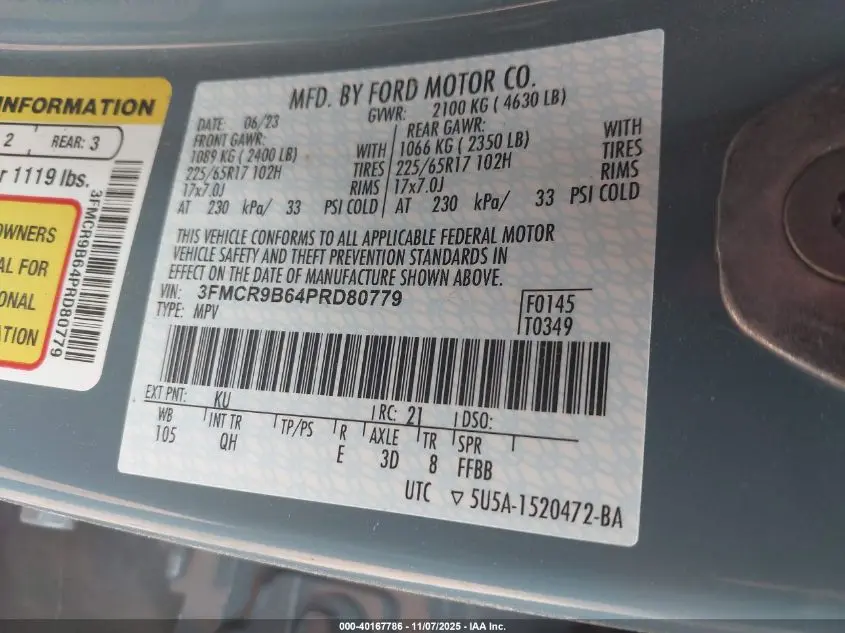 2023 FORD BRONCO SPORT BIG BEND