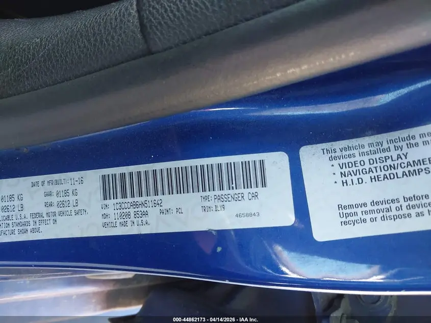2017 CHRYSLER 200 LIMITED PLATINUM