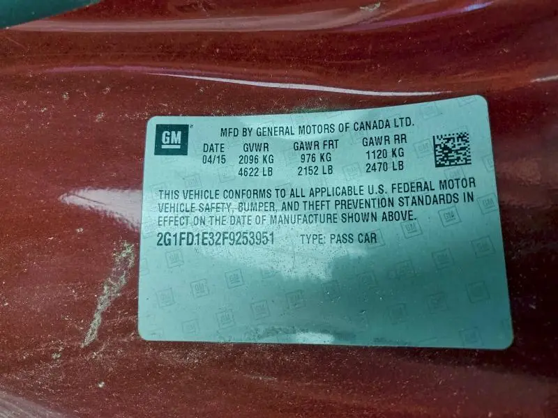 2015 CHEVROLET CAMARO LT  