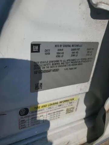 2010 CHEVROLET MALIBU 1LT  